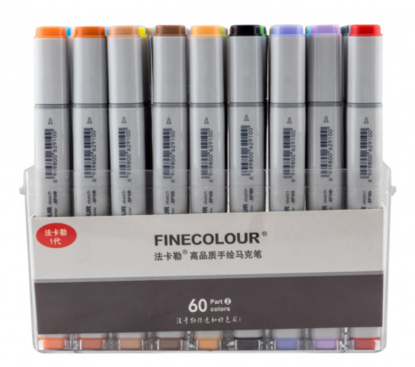 Набор спиртовых маркеров "Finecolour Sketch" 60 цветов